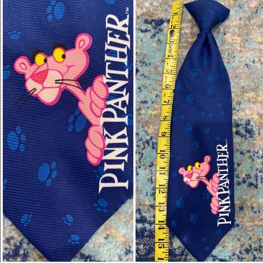 Pink Panther plush poseable MGM & kids polyester clip on tie 16”